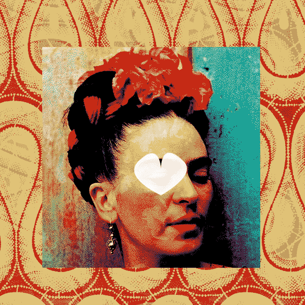 Frida Kahlo Made With Love musa omusi gifart tribute art