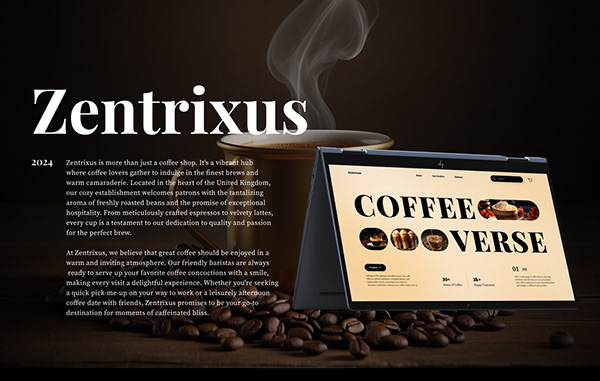 Zentrixus - Coffee Website Landing Page