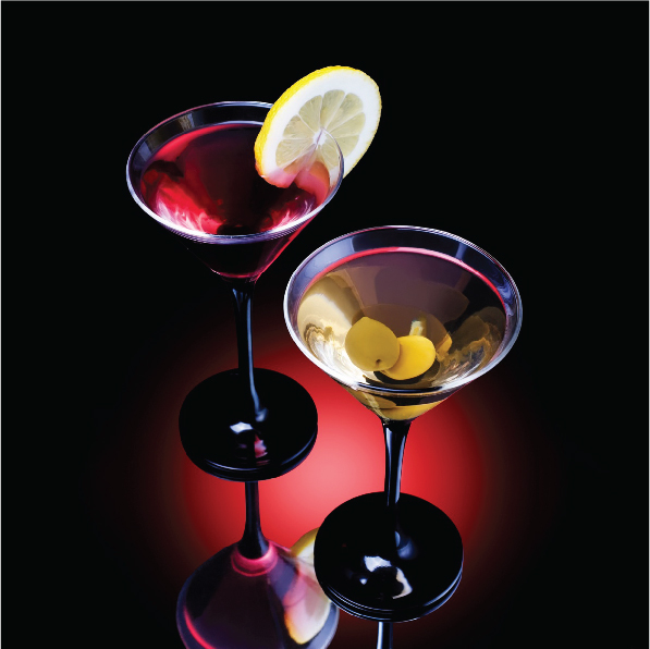 stationary web site cocktail booze logo