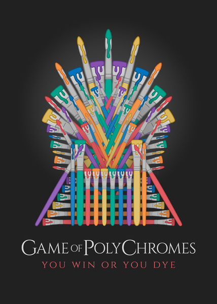Game of Thrones Parody humor paints paint brushes paintbrushes iron throne society6 game of polychromes polychrome got throne Kingdoms fantasy