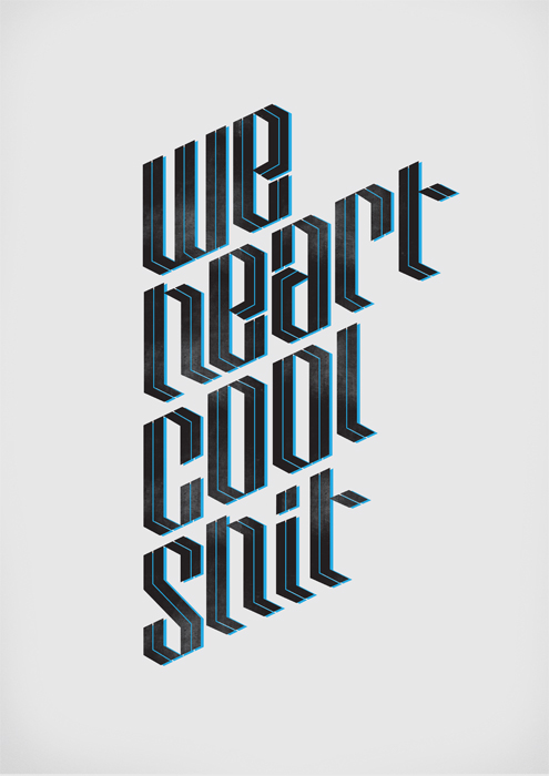 cool  vintage  type  typography lettering  design black  blue