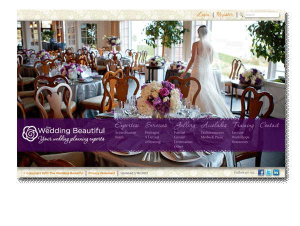 The Wedding Beautiful www.weddingbeautiful.com logo Website wedding wedding planner