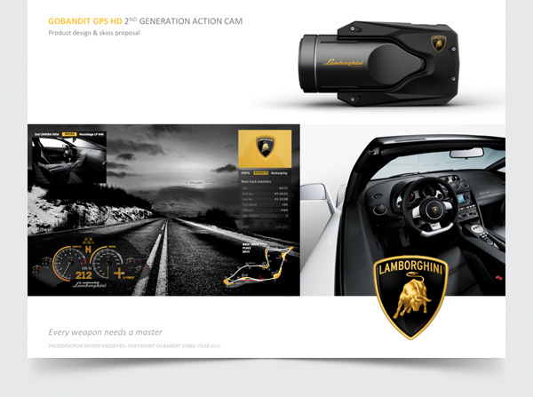GoBandit action cam extreme sports presentation industrijski dizajn video camera