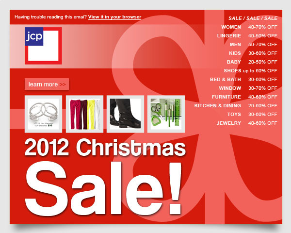 jcp JcPenney homepage about page Product Page Contact page