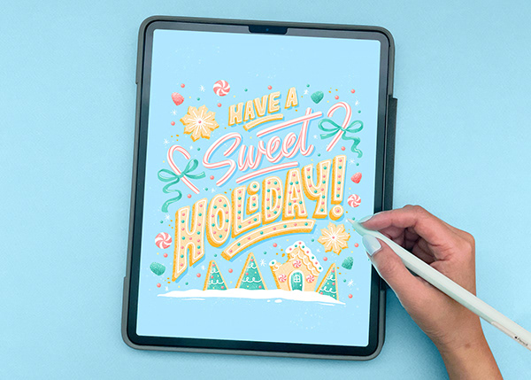 Sweet Holiday Wishes Lettering