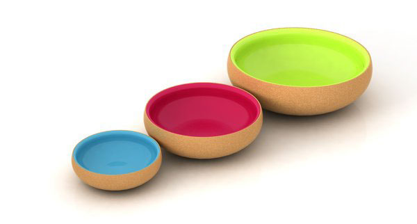 tableware cork bowls Sustainability Sustainable Design