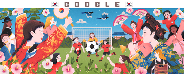 2019 FIFA Women's World Cup Google Doodle - Korea