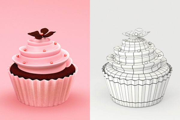 Cupcake Packaging Food Packaging 3d Visualisation 3d design label design vibe dessert pink bakery shopping bag package design  Identity & Branding creative Online shop cake & sugar