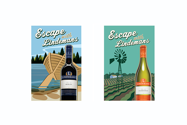 lindeman-wine-ads-on-behance