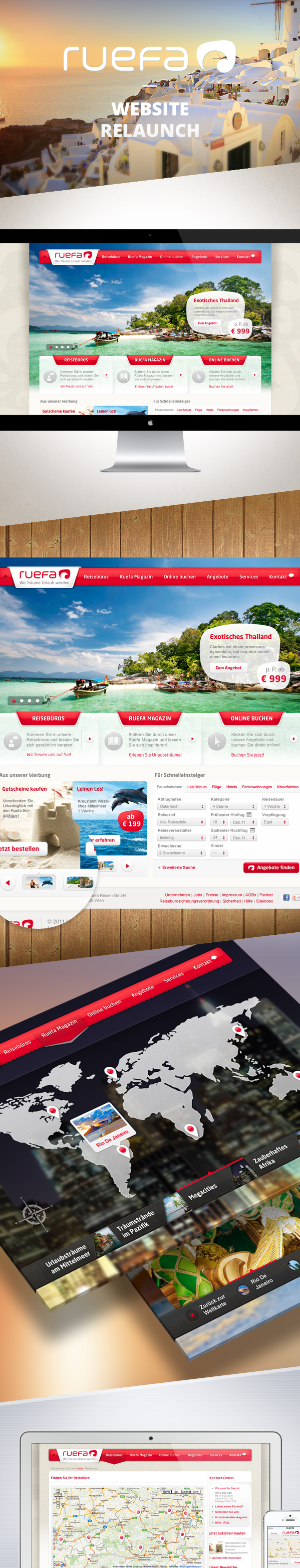 Website relaunch Travel tourism ruefa 4dsolutions vienna wien