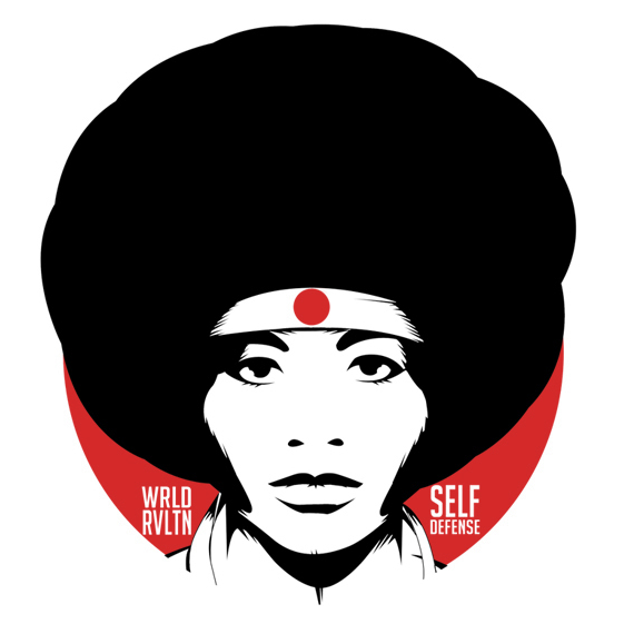 self defense print afro Street Paris poster stickers streetart france