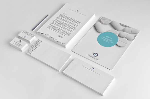 logo business card folder letterpress Webdesign Web Apteka apteki Grupa zakupowa farmacja