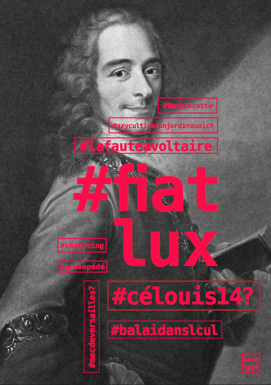 hashtag poster affiche color prevert dumas Joplin mai 68 Monet Voltaire Baudelaire