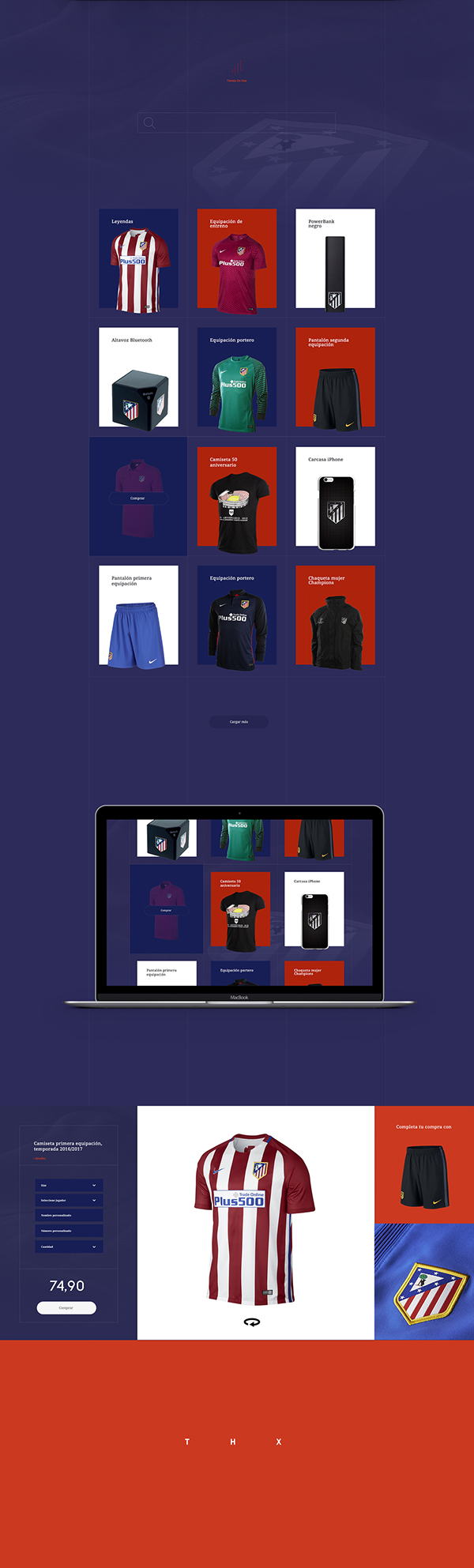 Redesign concept Atlético de Madrid Web Site