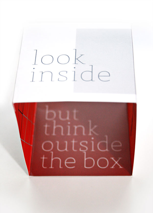 Visual Communication stationary box think outside the creative forward logo card envelope letterhead