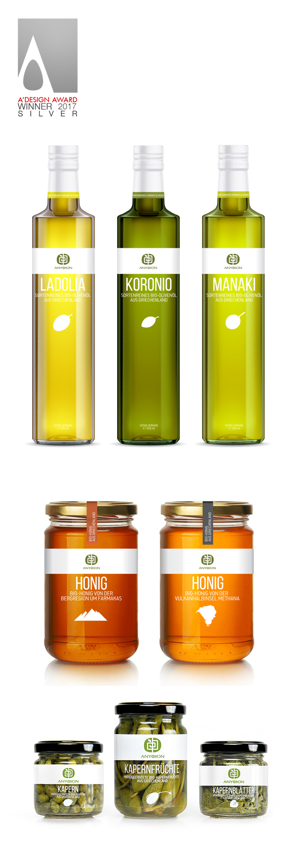 Packaging caper packaging olive oil packaging Honey packaging simple minimal clean anyfion