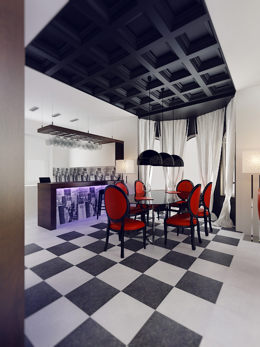 house kitchen dinner-room guestroom studio Interior smolensk living-room black White Minimalism
