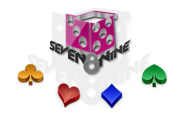 gambling seven Eight nine simulation SIM gamble purple spade heart diamond  club casino