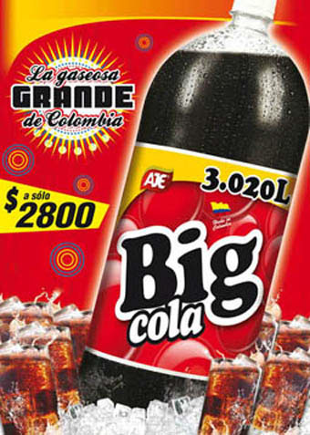 Afiches gaseosas nectares agua aje ajegroup bigcola firstcola pulp