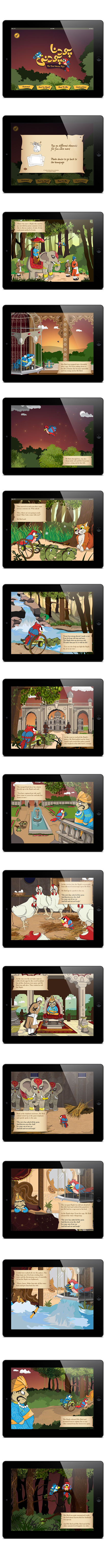 iPad app children e-book Character design