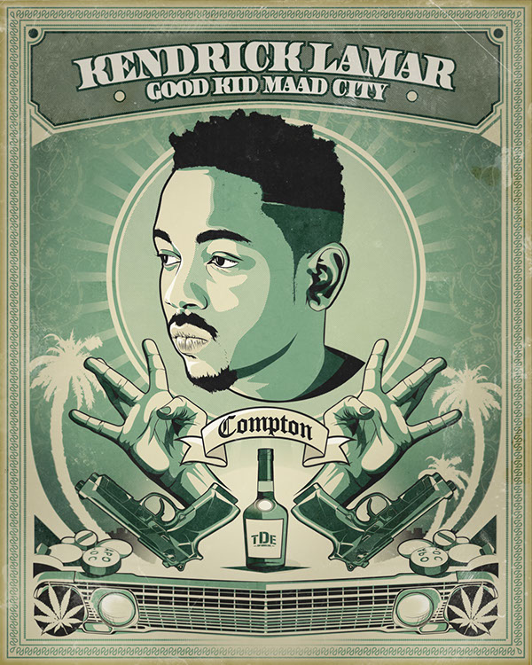 KENDRICK LAMAR - Good Kid MAAD City Poster on Behance