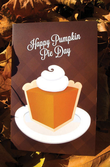 thanksgiving Holiday Turkey pumpkin pie greeting card turtle notes thankkful