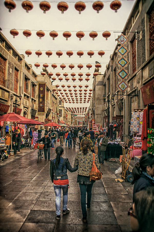 tianjin china city Landscape market Street details