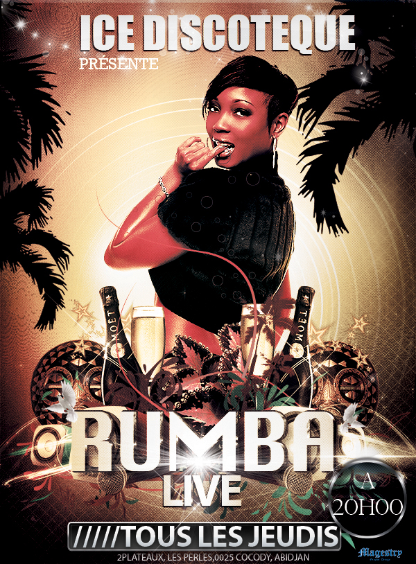 RUMBA LIVE rumba Flyer Design flyers magestry graphic design Abidjan Design