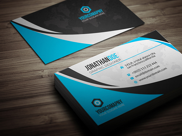 blue clean corporate creative design modern Office personal sleek freebie free business card behance business card free print desing latest freebie cistal free design