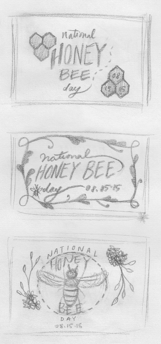 lettering hand-lettering honeybees floral insect charity non-profit