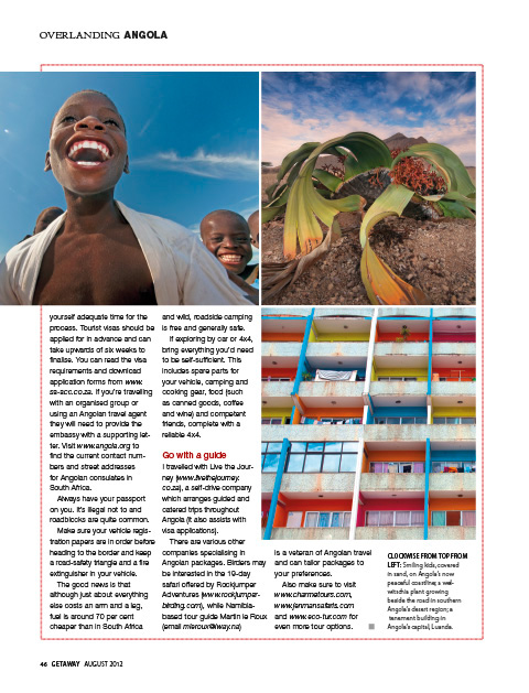 Layout Travel Magazine angola