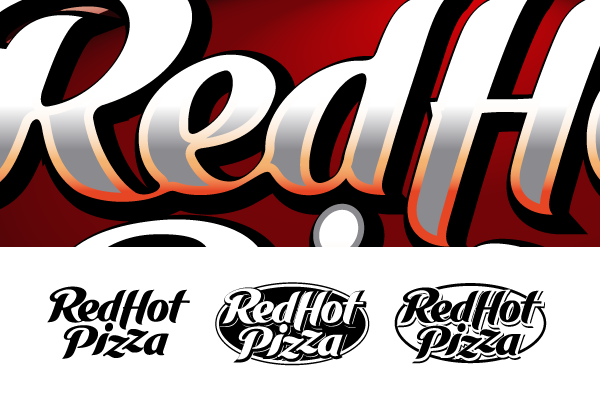red Hot Pizza ivan Manolov Varna identity corporate restaurant delivery online Order Custom Pizzas graphic Web Logotype logo wordmark