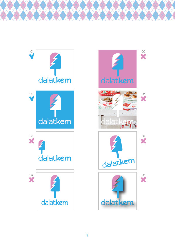 Dalat identity logo ice cream kem da lat kem