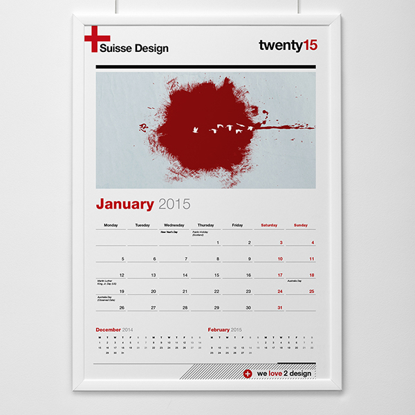 Calendars 14 15 Swiss Design A3 And Tabloid On Behance