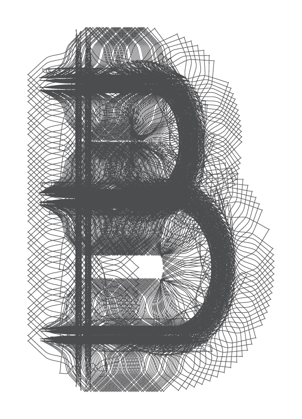 lines complicated typo font black and white  Weird 