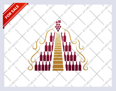 logo brand design identity wine ziggurat winery grapes