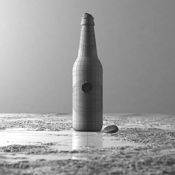 CGI  3d beer  beverages alcohol drinks photorealistic  Rendering 3D Beer Bottle 3D Beer CG Glass Bottle