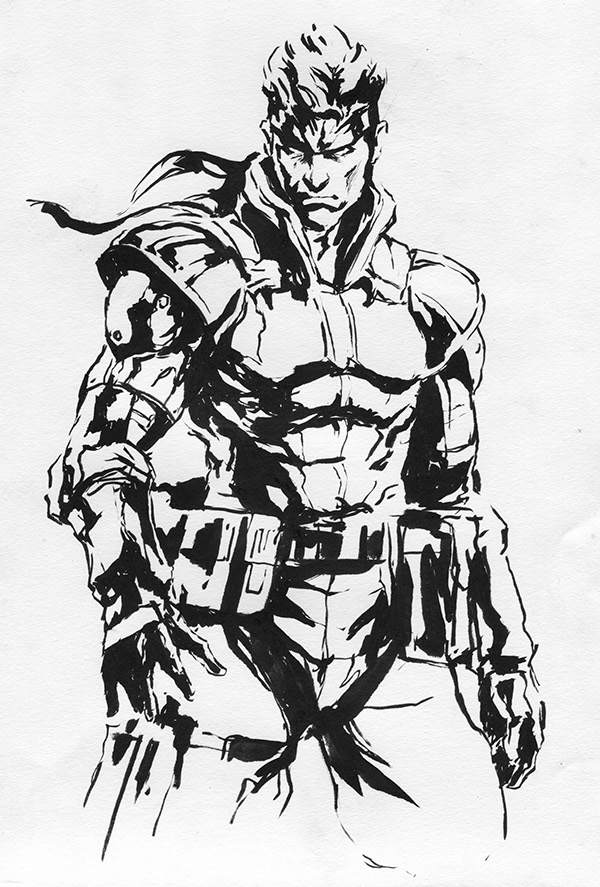 Brawlin' — marcedrawingart: Solid snake on pencils ;)