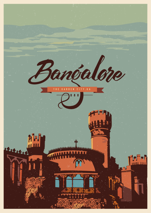 post cards  posters India bangalore  hampi  belur mysore gol gumbaz  vintage  Vintage Posters  Travel  Travel Posters