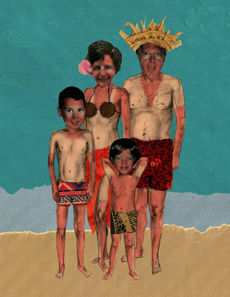family family vacation vacation summer portrait collage pattern