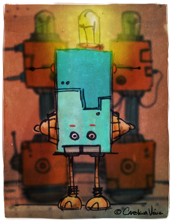 robots drawings sketches doodles