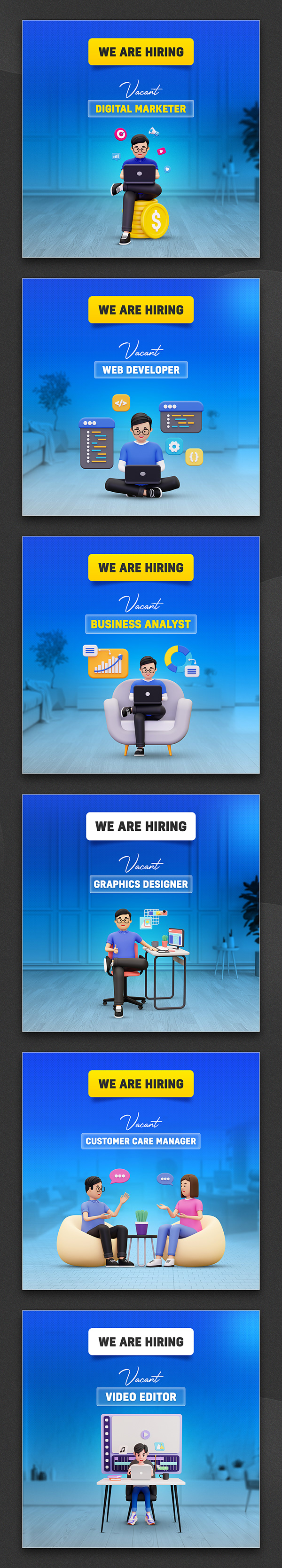 Hiring job vacancy | Social Media Design | Creative Ads