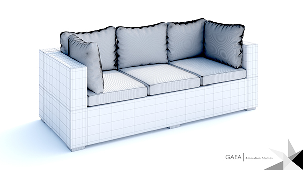 beliani Beliani Wicker Lounge furnishings furniture chair sofa Three Piece Sofa coffee table side table 3D Iinterior Designs rendering product visualization