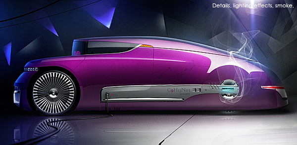 hot rod olivier Gamiette tutorial rendering photoshop concept car pencil