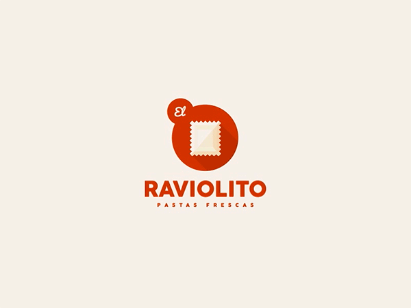 motion graphic gif raviol Food  comida red argentina Pasta logo design identity after effects