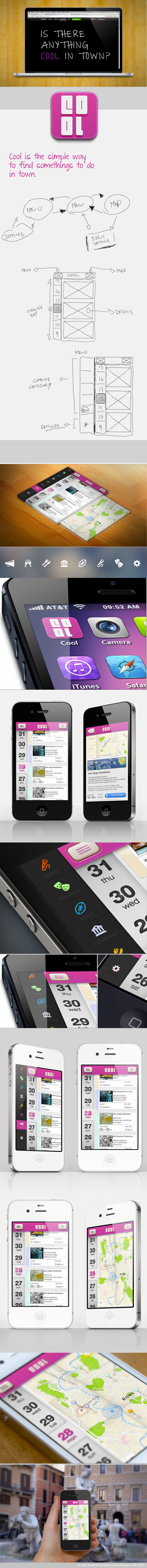 UI ux information architecture  interaction ios iphone mobile Events app