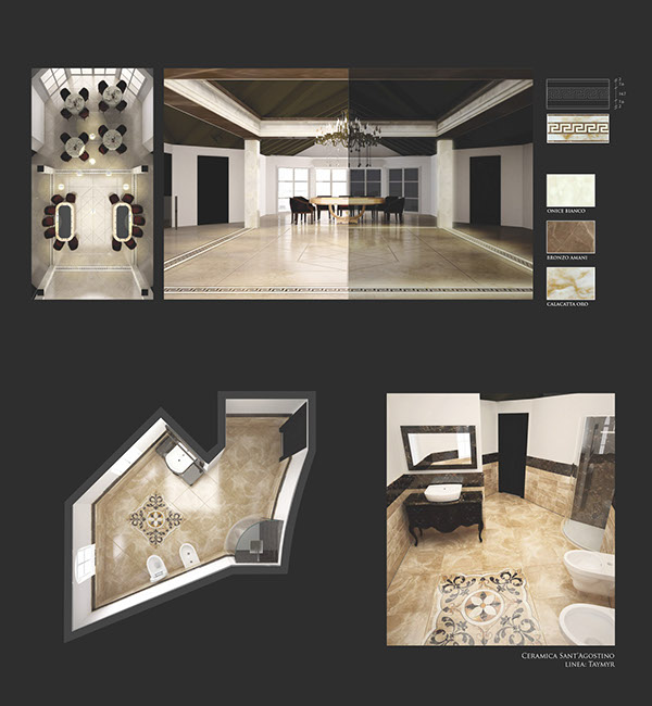 3D Render Marble marmo luxury Interior