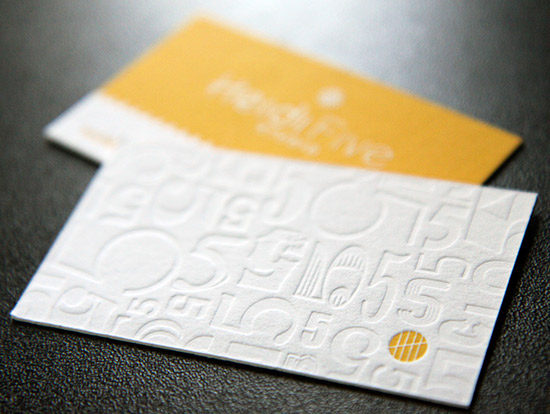 letterpress business card