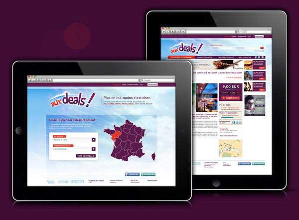 Private Sale Deal portal e-commerce Webdesign purple Freelance