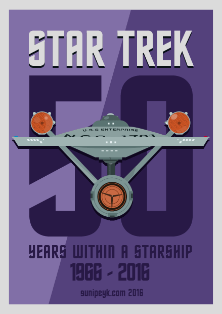 Star Trek poster flat Icon photoshop